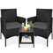 Best Choice Products 3-Piece Outdoor Wicker Conversation Patio Bistro Set, w/ 2 Chairs, Table